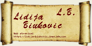 Lidija Biuković vizit kartica